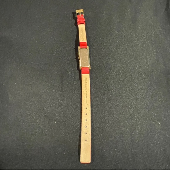 Skagen Gold and Red Watch - Picture 4 of 6